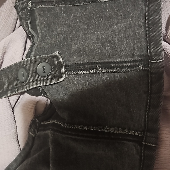 Black Denim Corset Style top - Picture 3 of 4